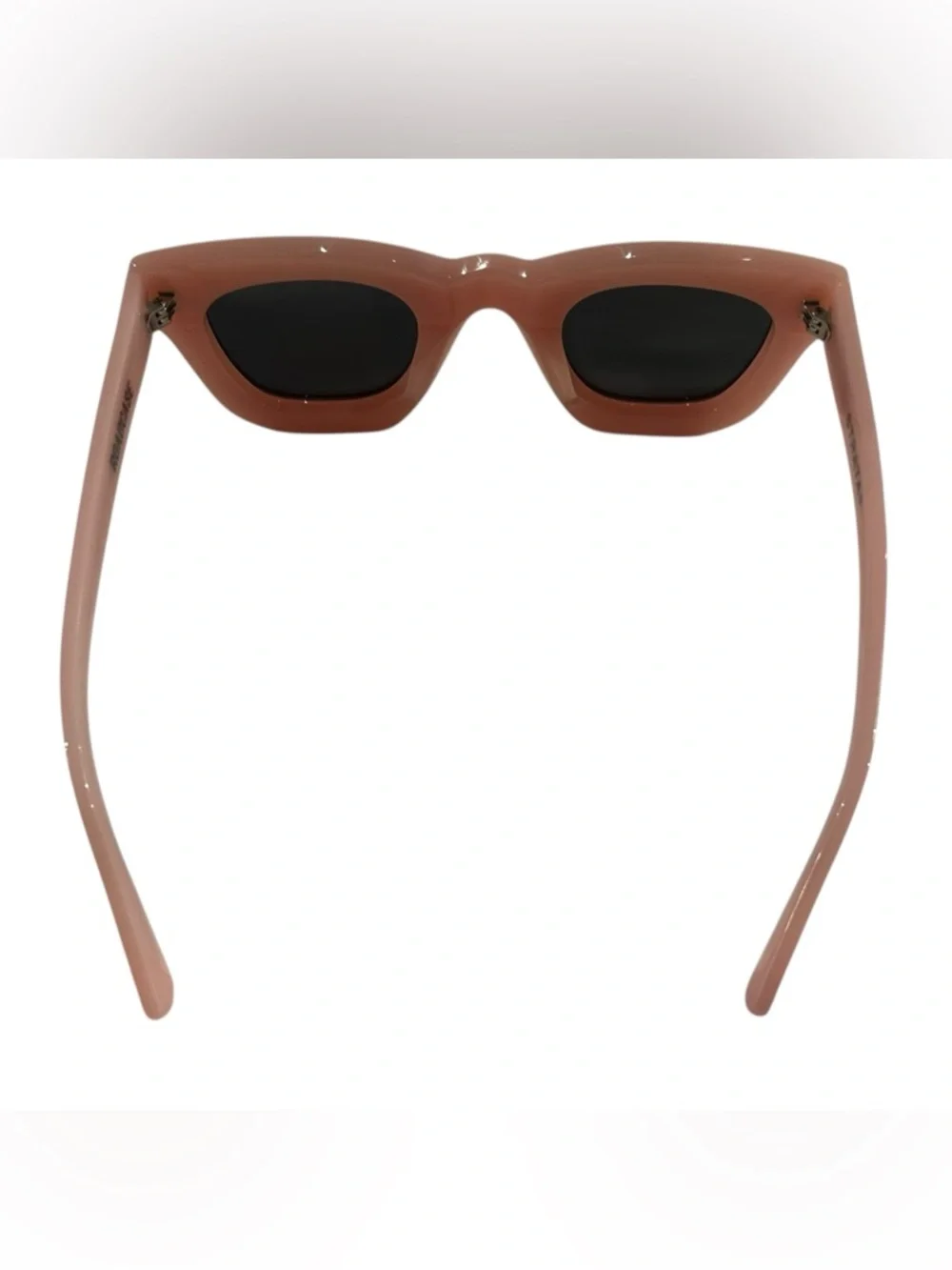 Strata Roadcase Pink Acetate Smoke Polarized Lens Rectangular Sunglasses W/Case